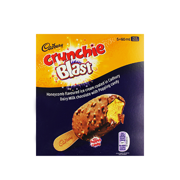 Cadbury Gelado Crunchie Blast 5X60ml