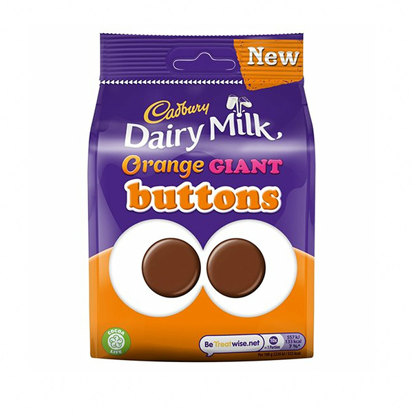 Cadbury Dairy Milk Choco. Orange Buttons 95g