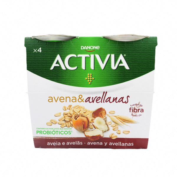 Danone Activia Aveia E Avelas 4X120g