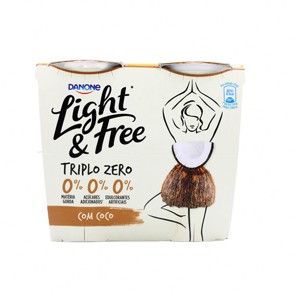 Danone Light And Free Triplo Zero Coco 4X115g
