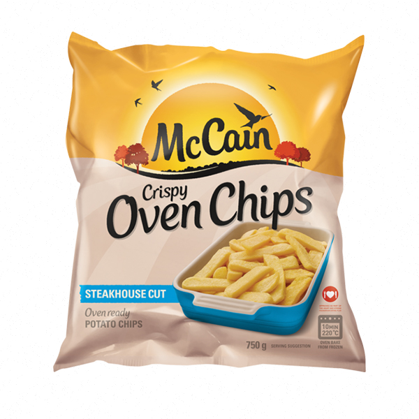 Mccain Crispy Oven Chips Steakhouse Cut 750g