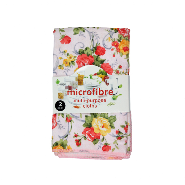 Microfibre Multi Purpose Cloths 2Pcs