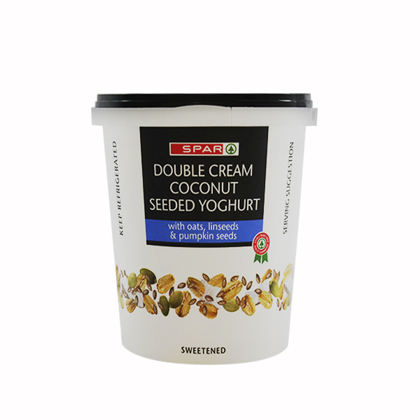 Spar Double Cream Coconut Yogurte Seeded 1kg