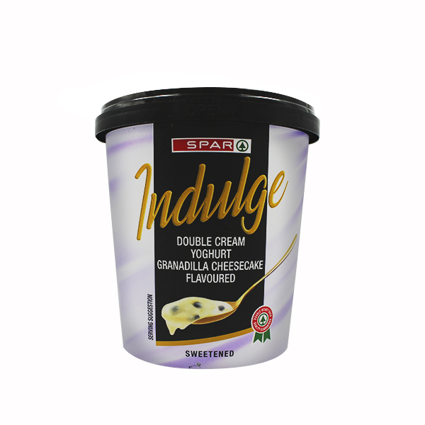 Spar Indulge Double Cream Yogurte Granadilla 1kg