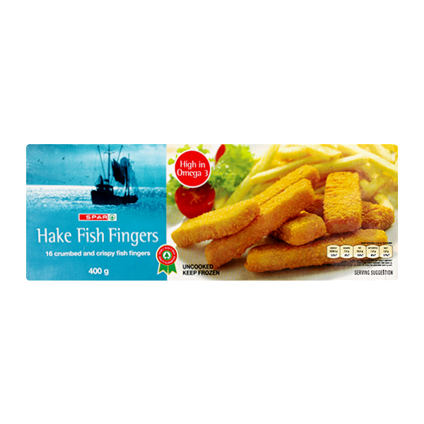 Spar Hake Fish Fingers Cripy Crumbed 400g