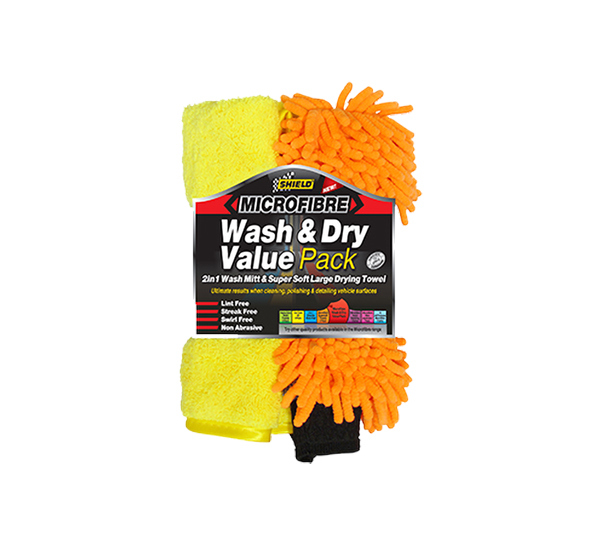 Shield Microfibre Wash&Dry Value Pack 2In1