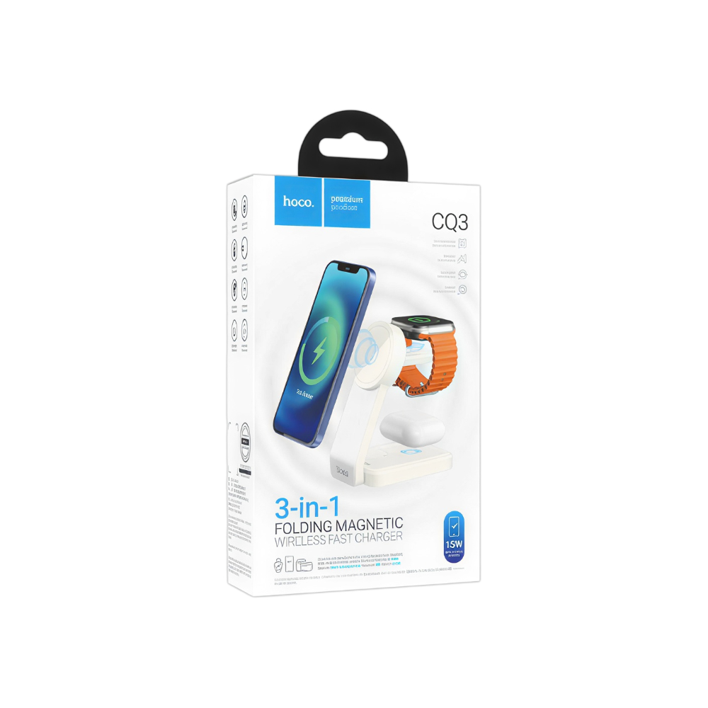 Hoco 3 In 1 Folding Magnetic Wireless Cq3