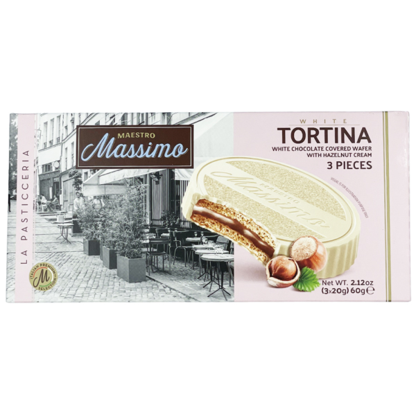 Massimo Tortina White Chocolate Wafer 60g