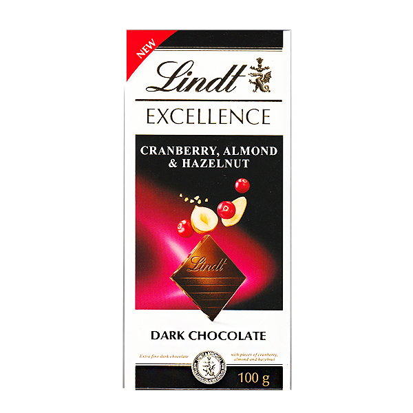 Lindt Excellence Cranberry Almond 100Gr